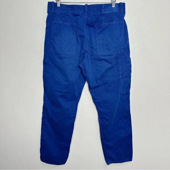 Banana Republic Mens 35R Blue Mill Valley Surplus Canvas Relaxed Taper  Jeans - Picture 13 of 13